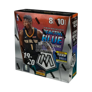 '19-20 Panini Mosaic NBA Trading Cards (10 Mega Box Exclusive Reactive Blue Mosaic Prizms)